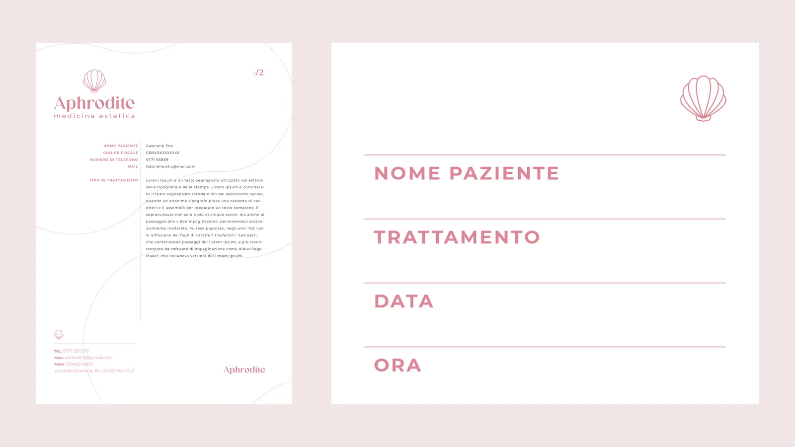 Carta intestata e ticket per gli appuntamenti