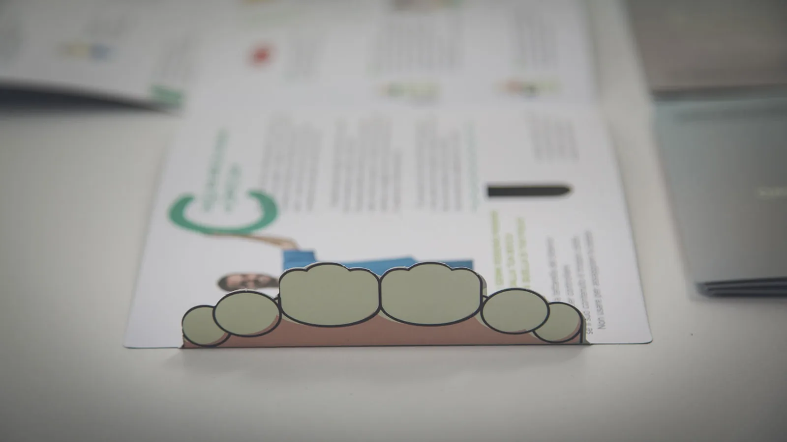 Il pannello interno con i dentini
