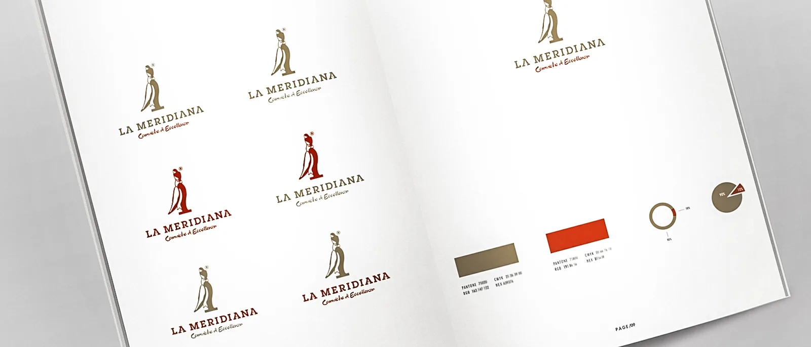 Lo starter brandbook aperto sulle versioni del marchio