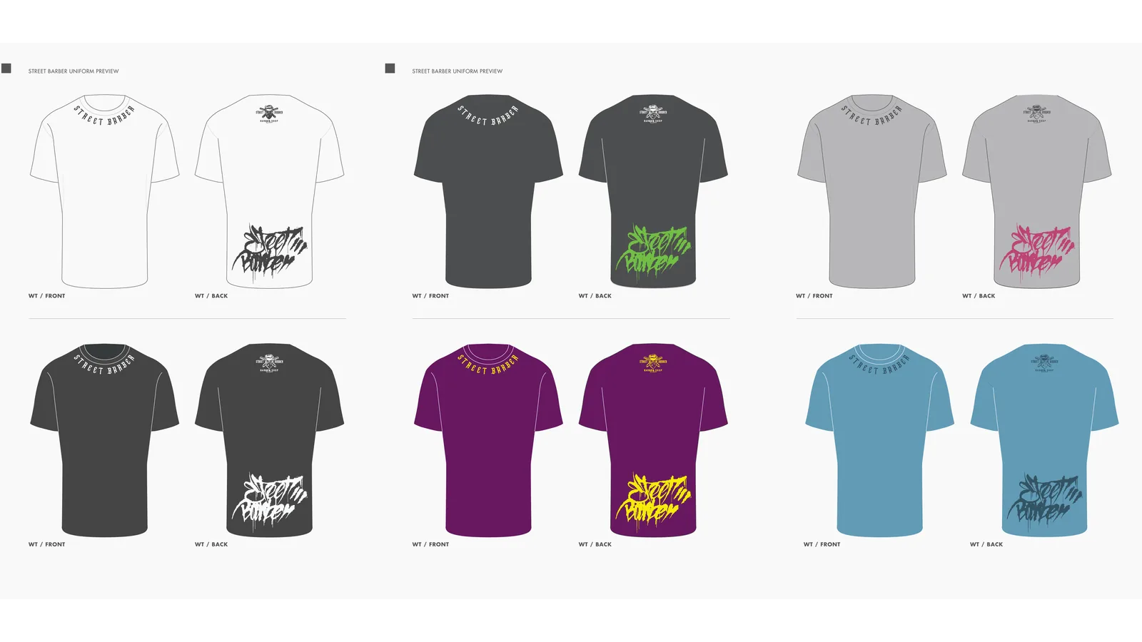 Le divise, t-shirt bianca e nera