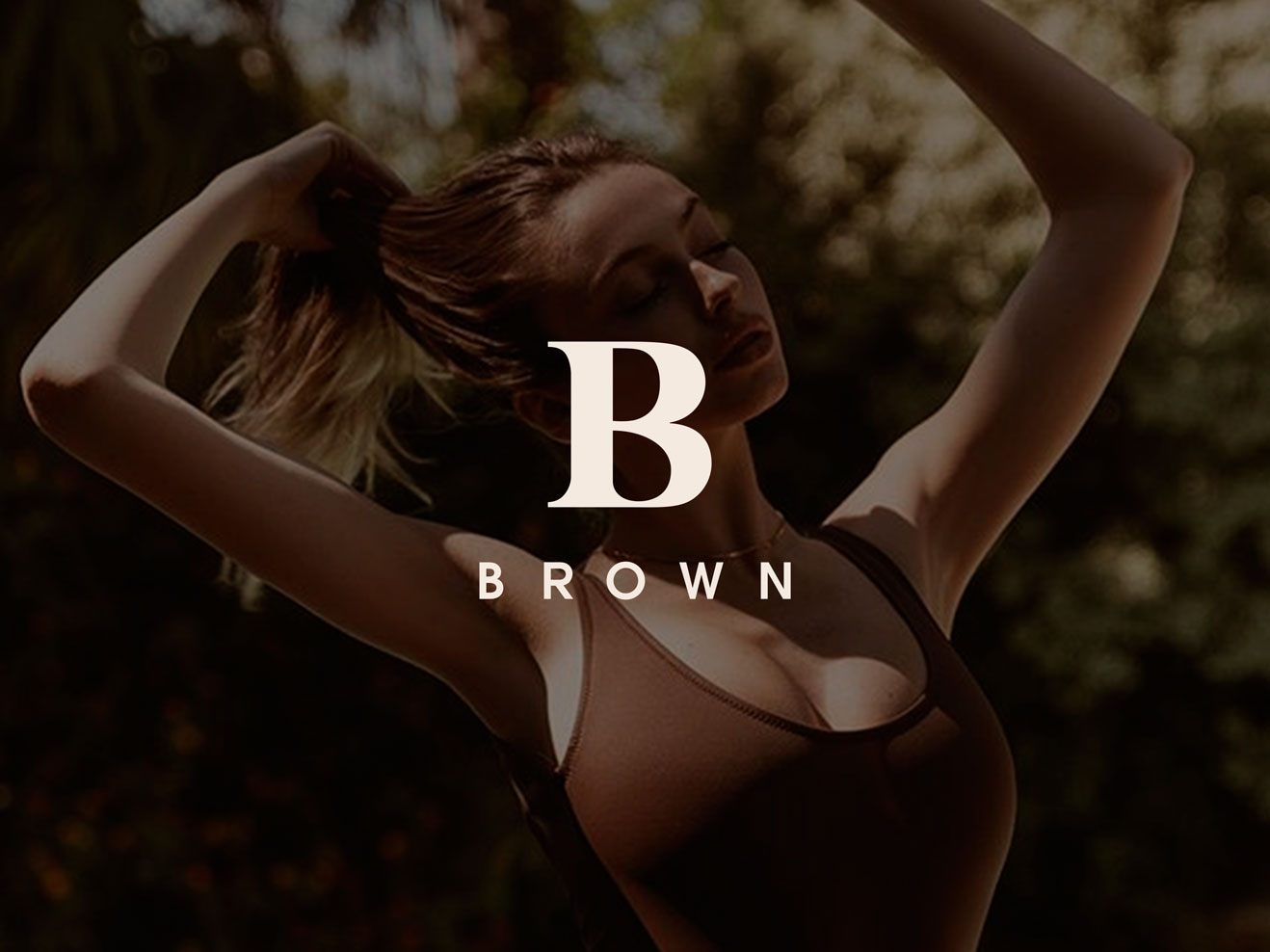 BROWN beachwear underwear, brand identity, cover
